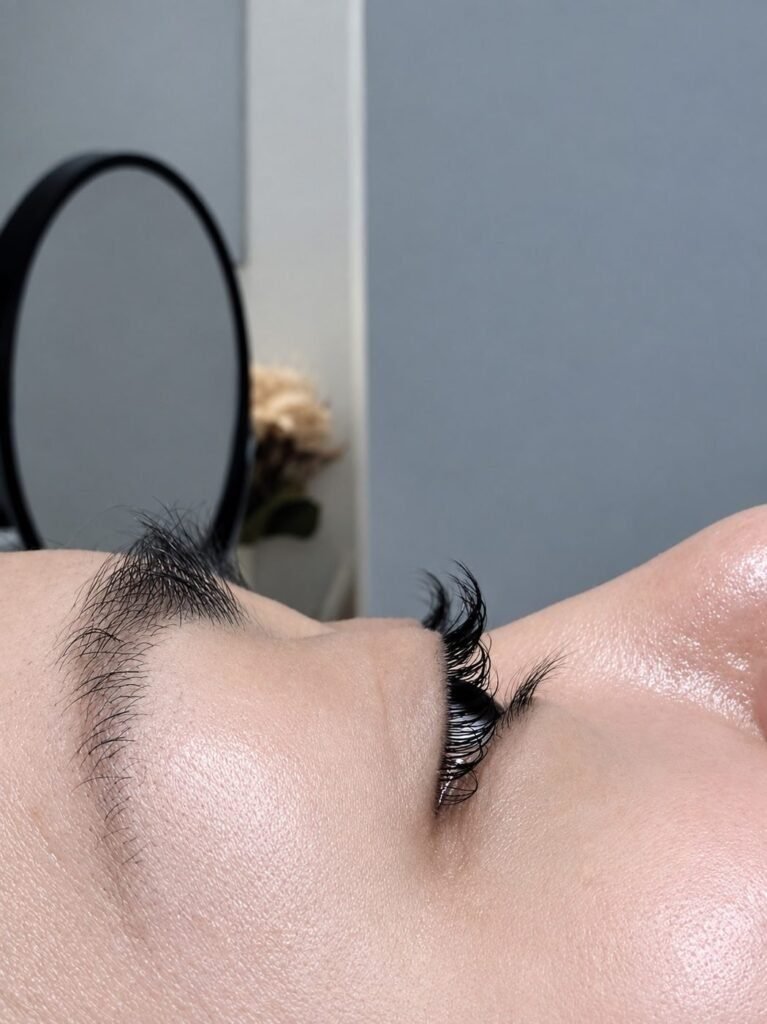 Lifting de pestañas con keratina: eleva y curva la pestaña natural sin añadir extensiones.